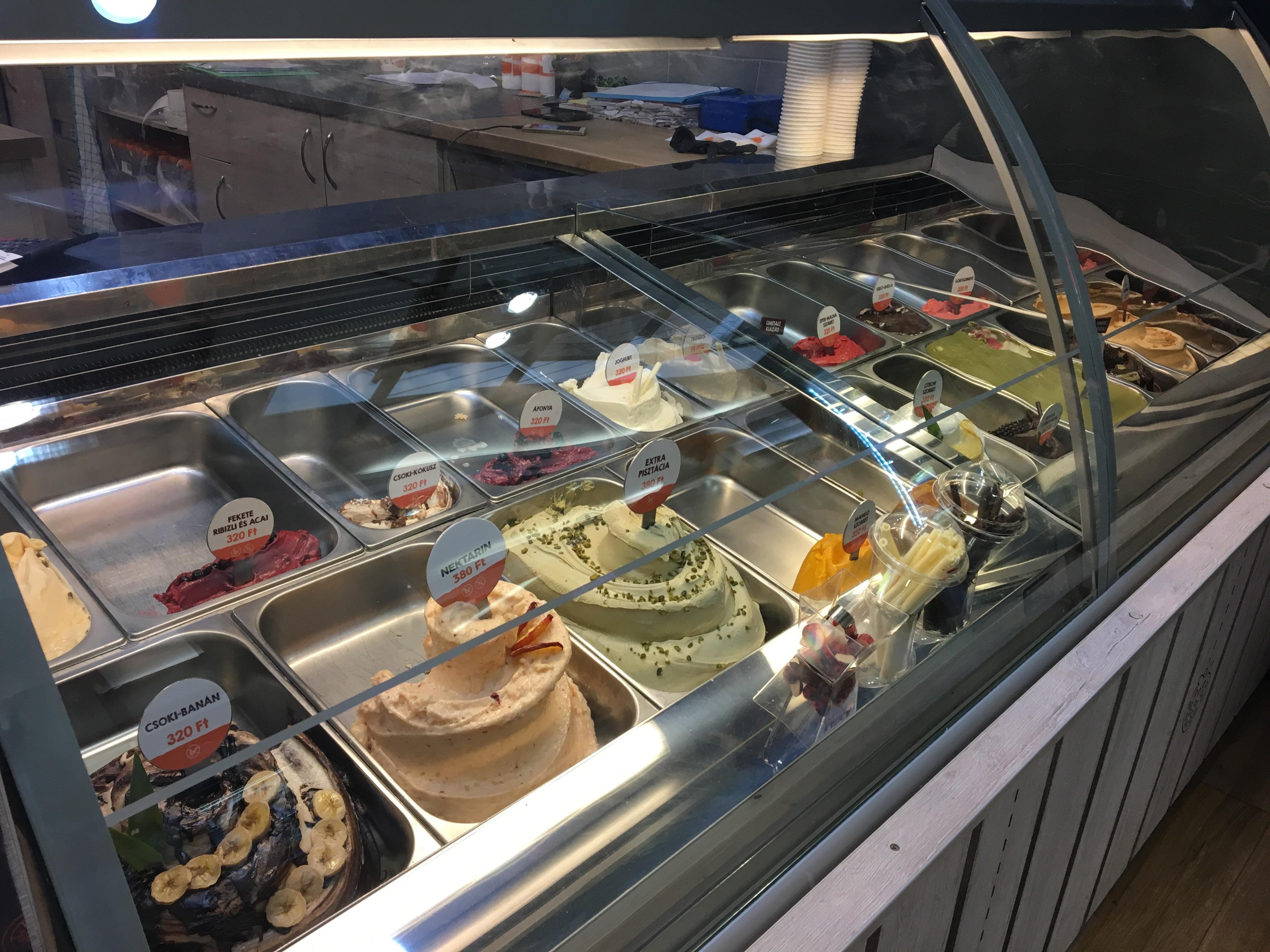 A Fruitisimo fagylalt választéka