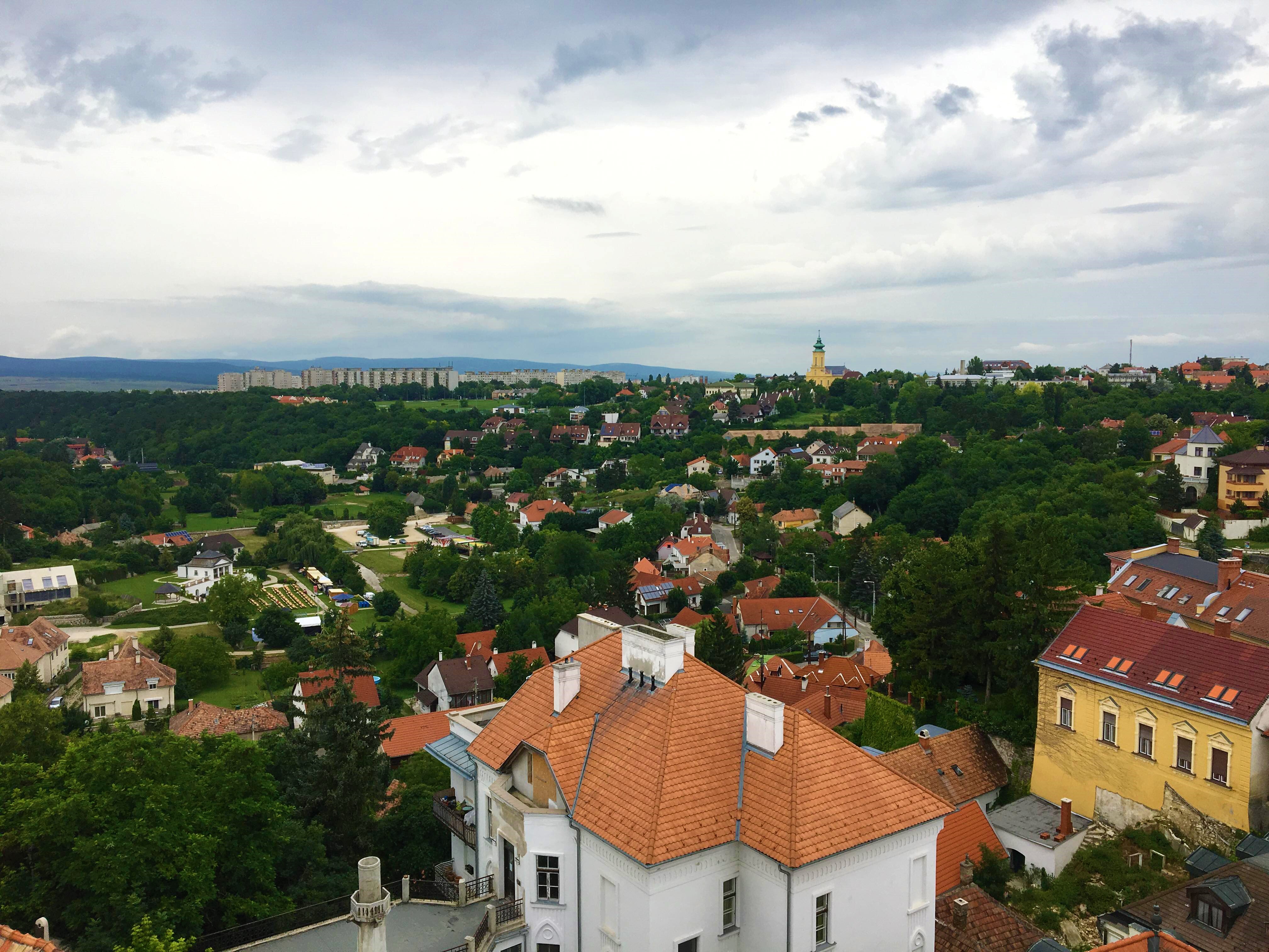 Kilátás a veszprémi Tűztoronyból